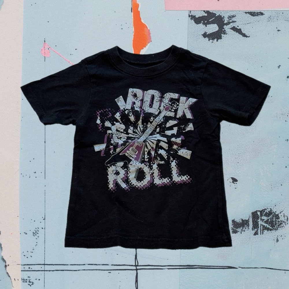 Place 1989 Black Rock & Roll Kids T-Shirt Size 3T